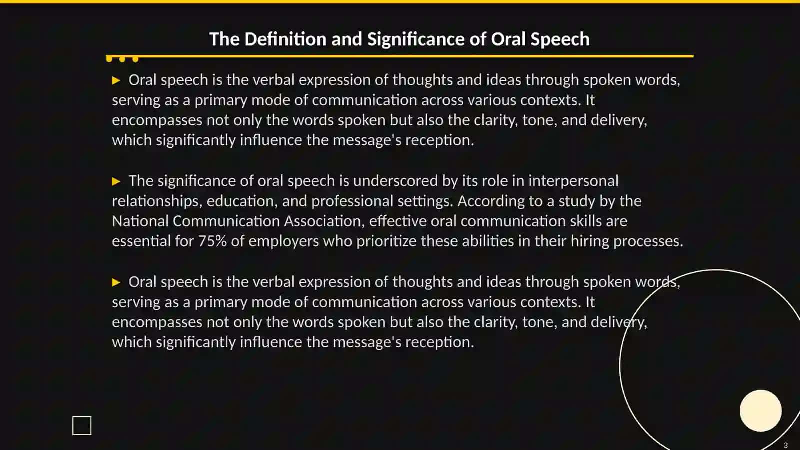 The Importance of Oral Speech in Communication 3
