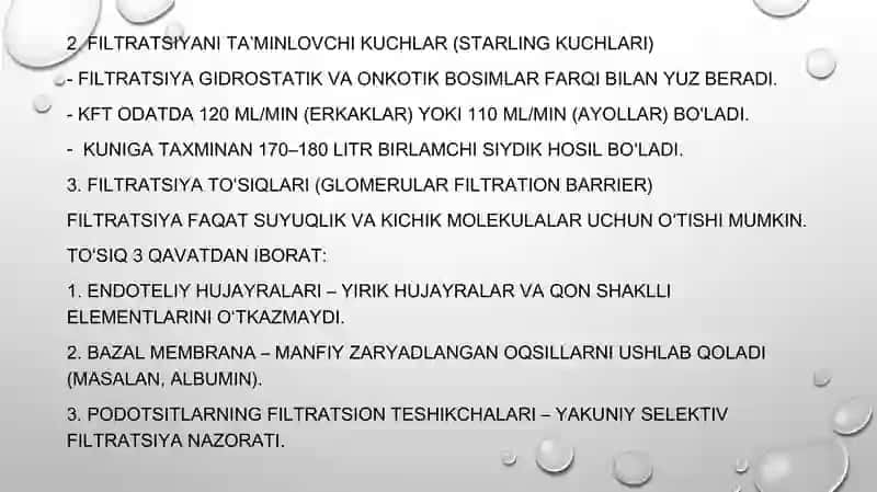 Koptokcha Fitratsiya tezligi. Buyrak biopsiyasi 3