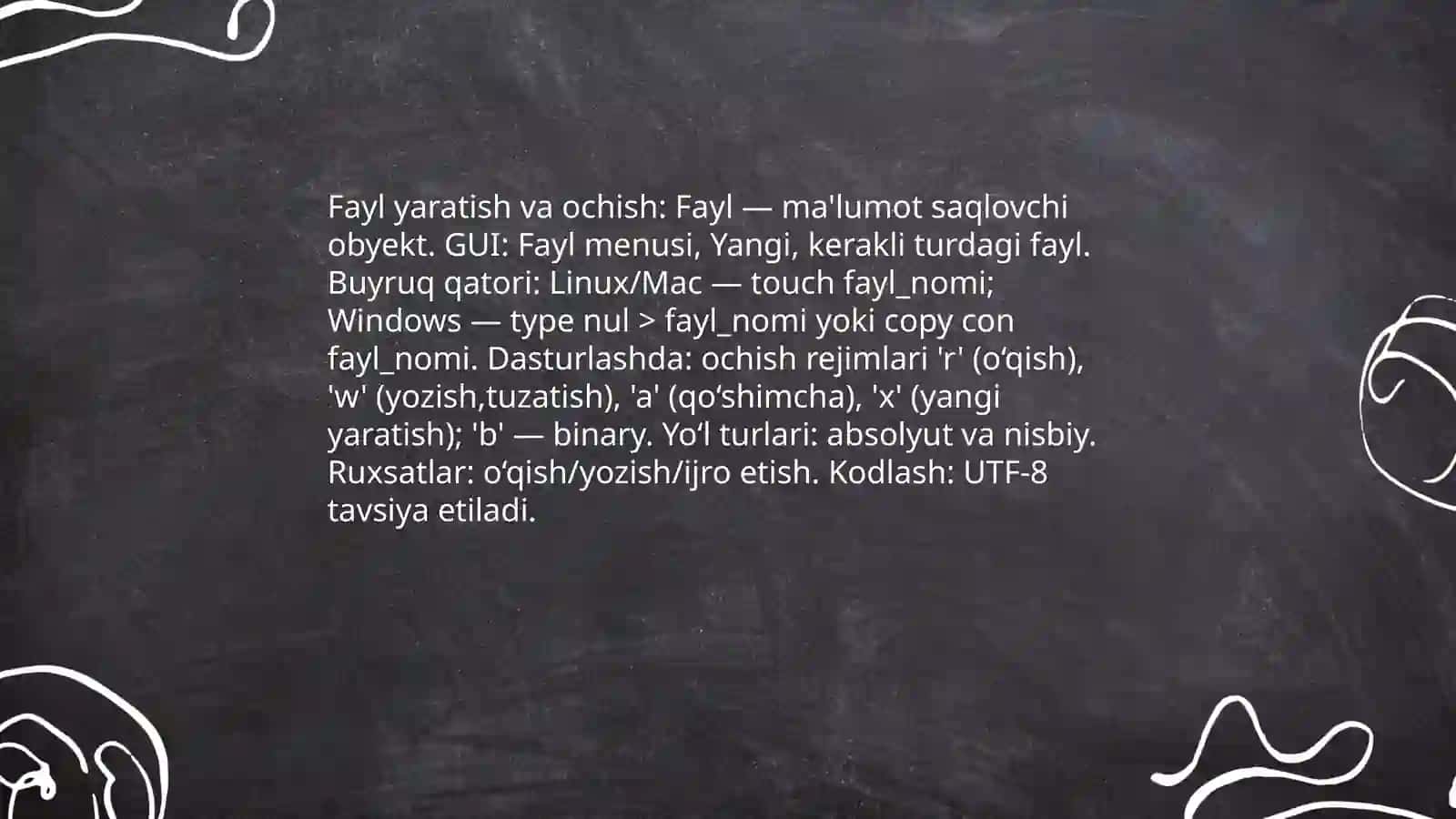 Fayllar bilan ishlash 3