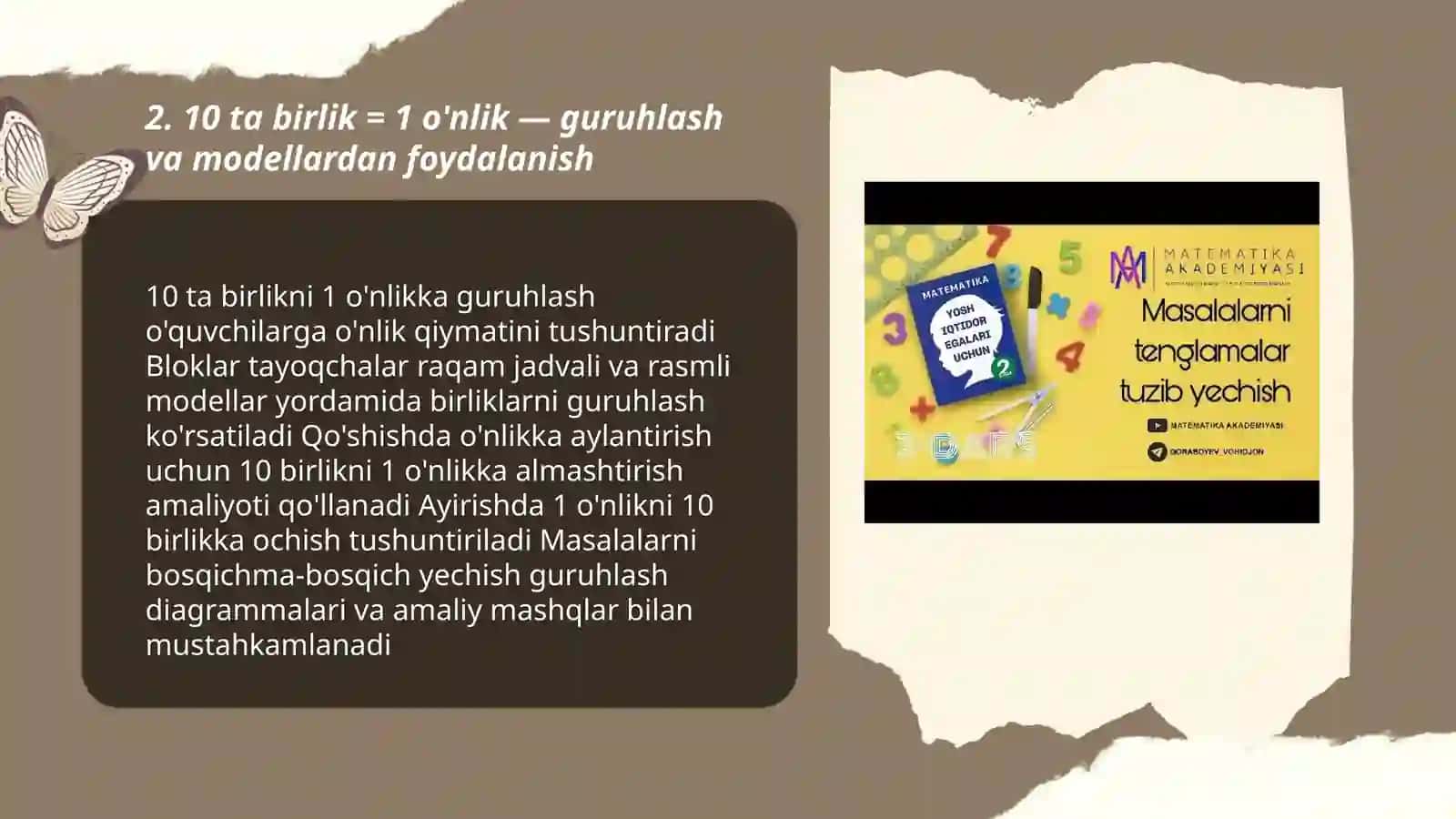 Oquvchilarni "yuzlik" mavzusida masalalarni yechishga orgatishning umumiy masalalari 3