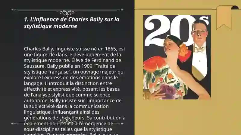 Les contributions de Charles Bally à la science de la stylistique 3