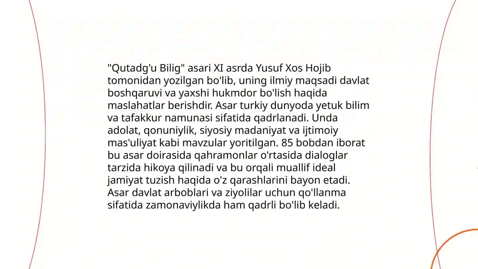 Qutadg'u bilig asarining ilmiy, ta'limiy, axloqiy ahamiyati 3