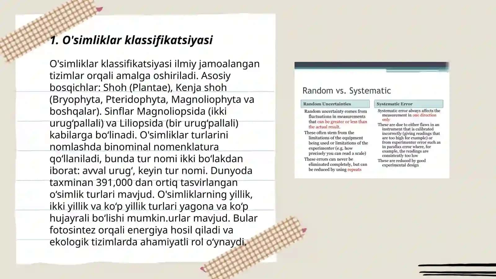 O'simlik va hayvon sistematikasini o'rganish metodikasi 3