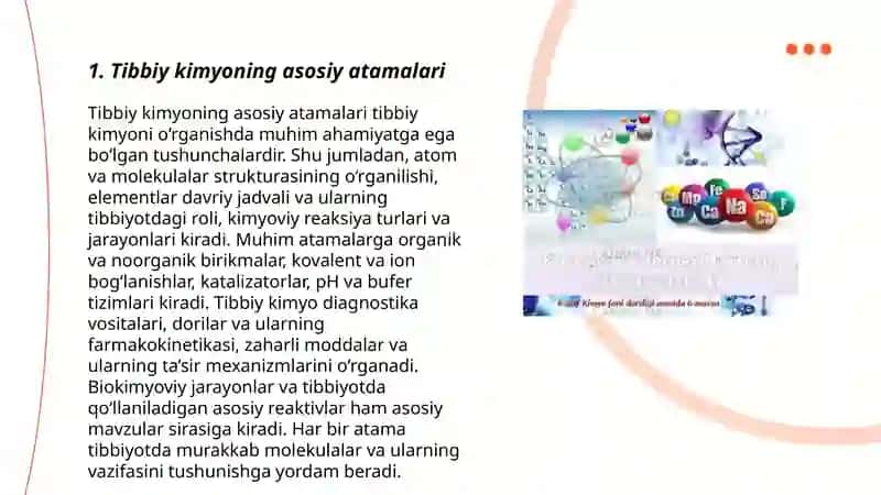 Tibbiy kimyoga kirish 3