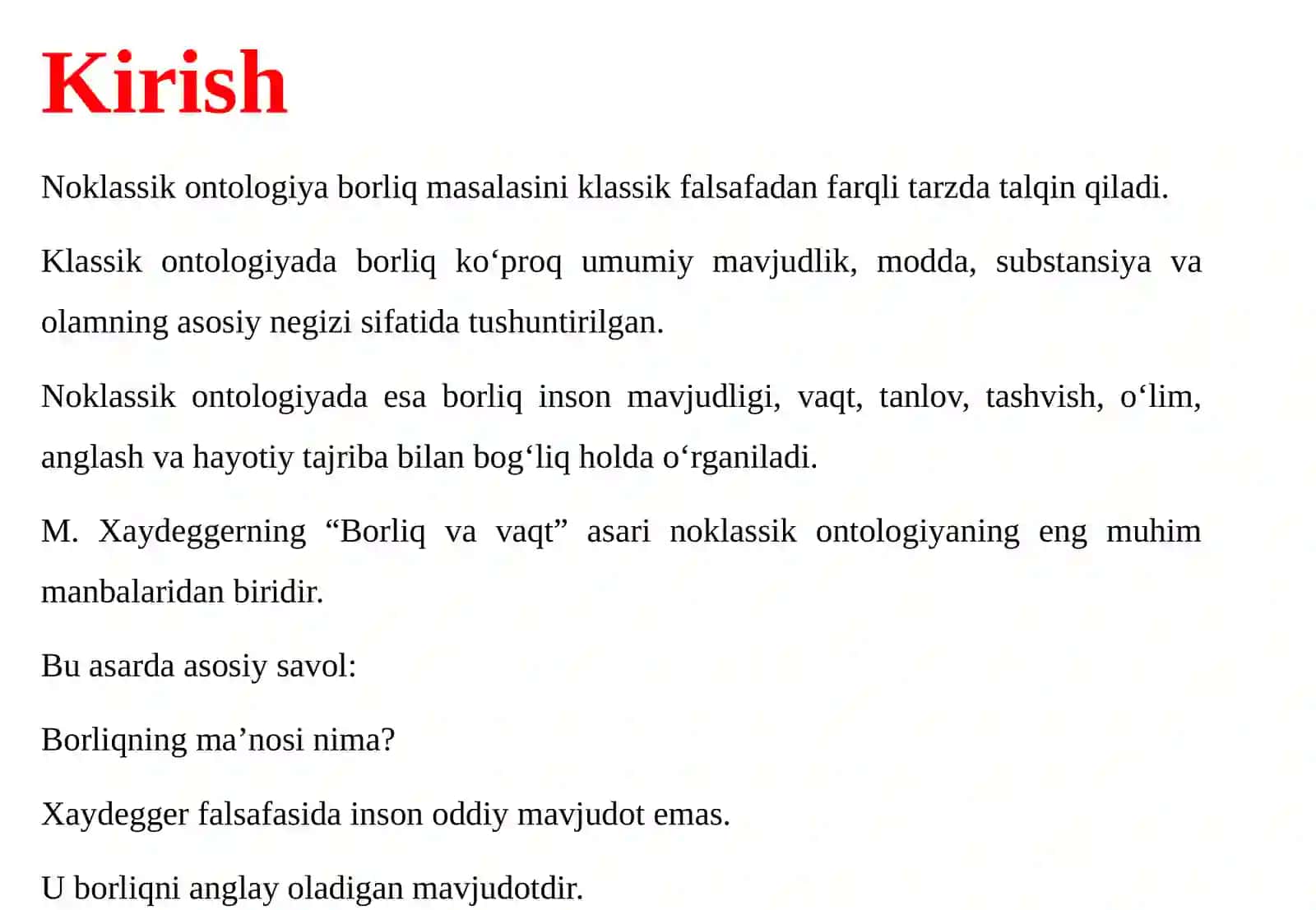 Noklassik ontologiyaning yo‘nalishlari va mohiyati 3