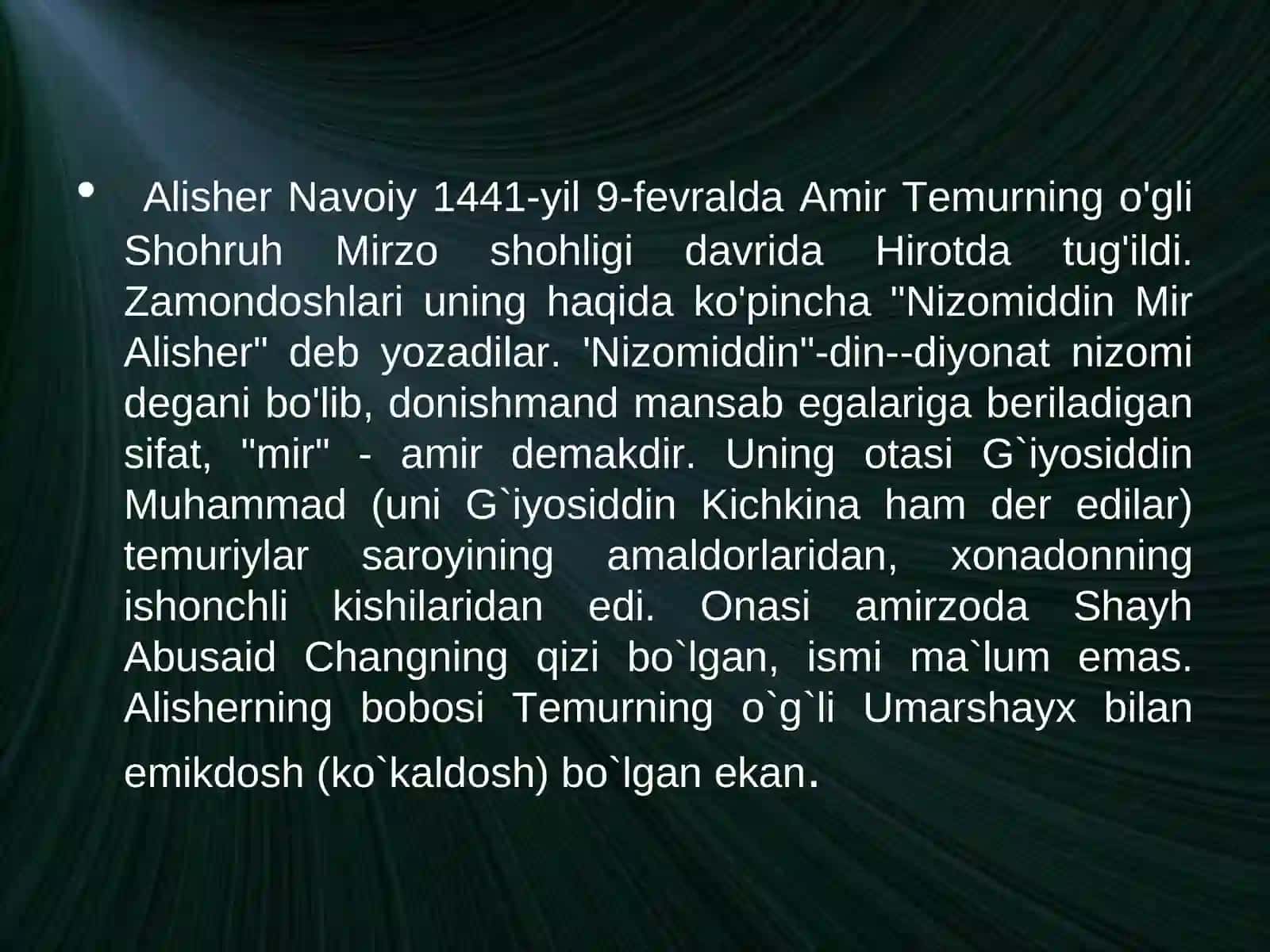 Alisher Navoiy hayoti va ijodi 3