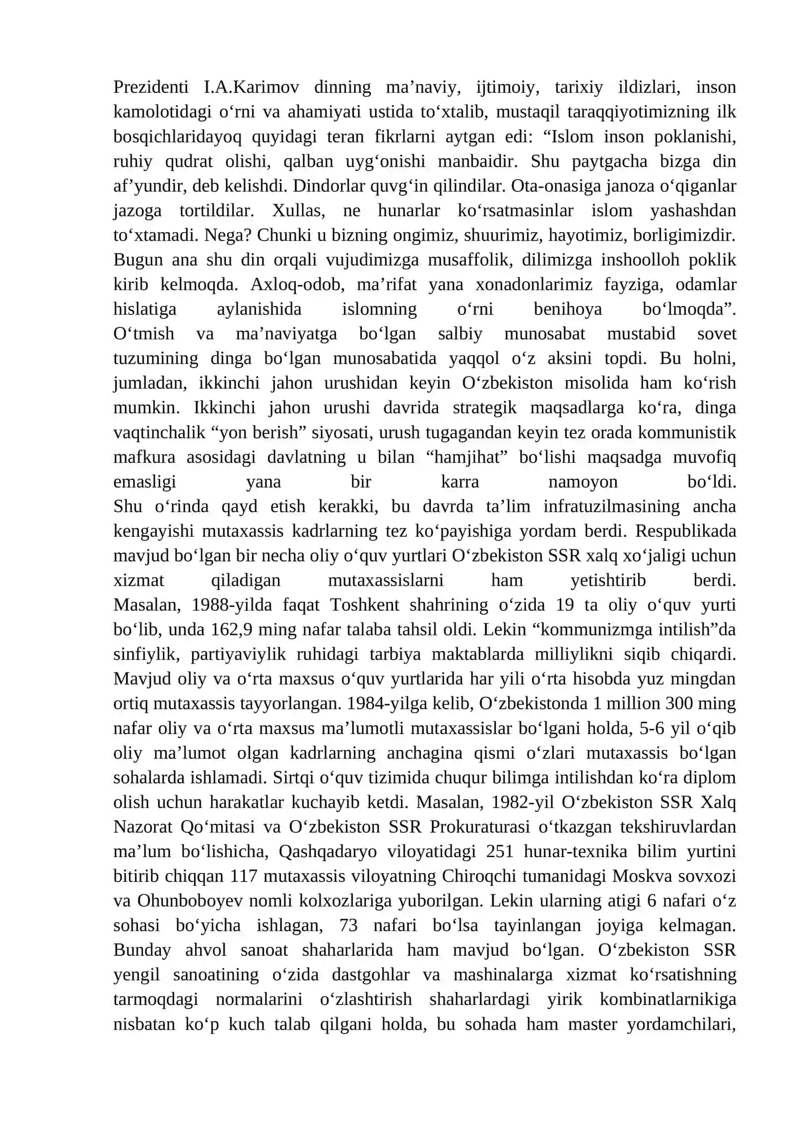 MUSTAQILLIKKA ERISHISH ARAFASIDA O‘ZBEKISTONDAGI IJTIMOIY-SIYOSIY JARAYONLAR 3
