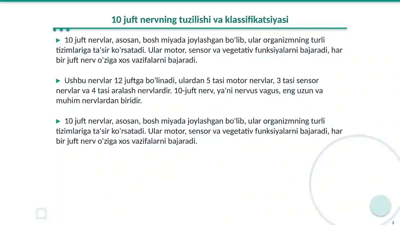 10 juft nerv Adashgan nerv nervus vagus 3