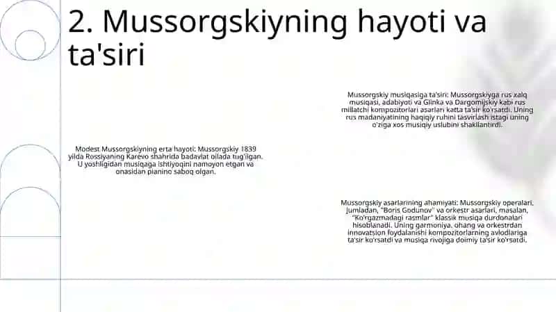 Modest Mussorgskiy: taniqli rus bastakori 3