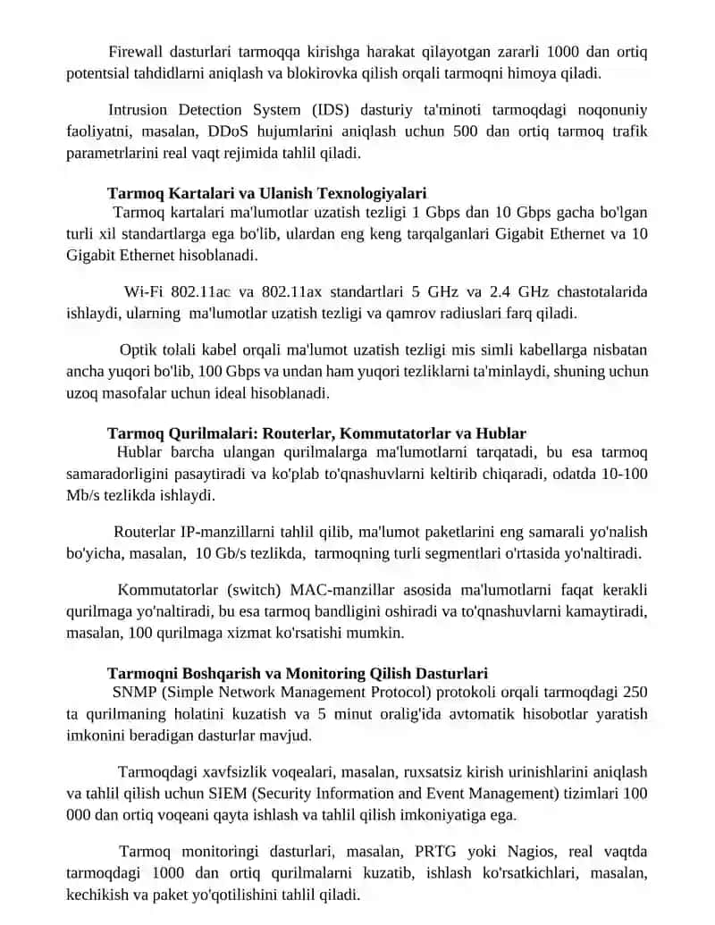 Kompyuter tarmoqlarining texnik vositalari 3
