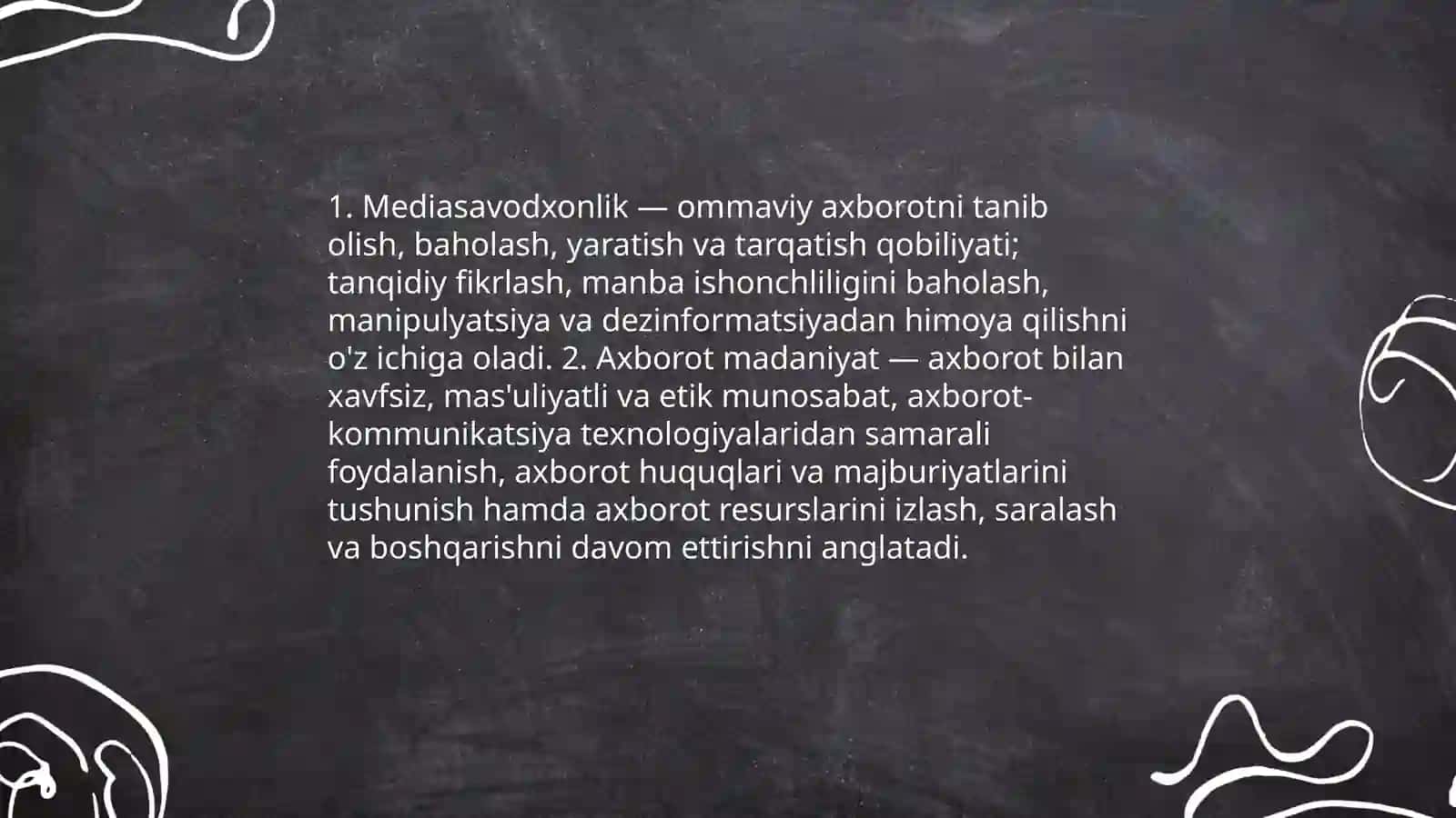 Mediasavodxonlik va Axborot madaniyatning mohiyati 3