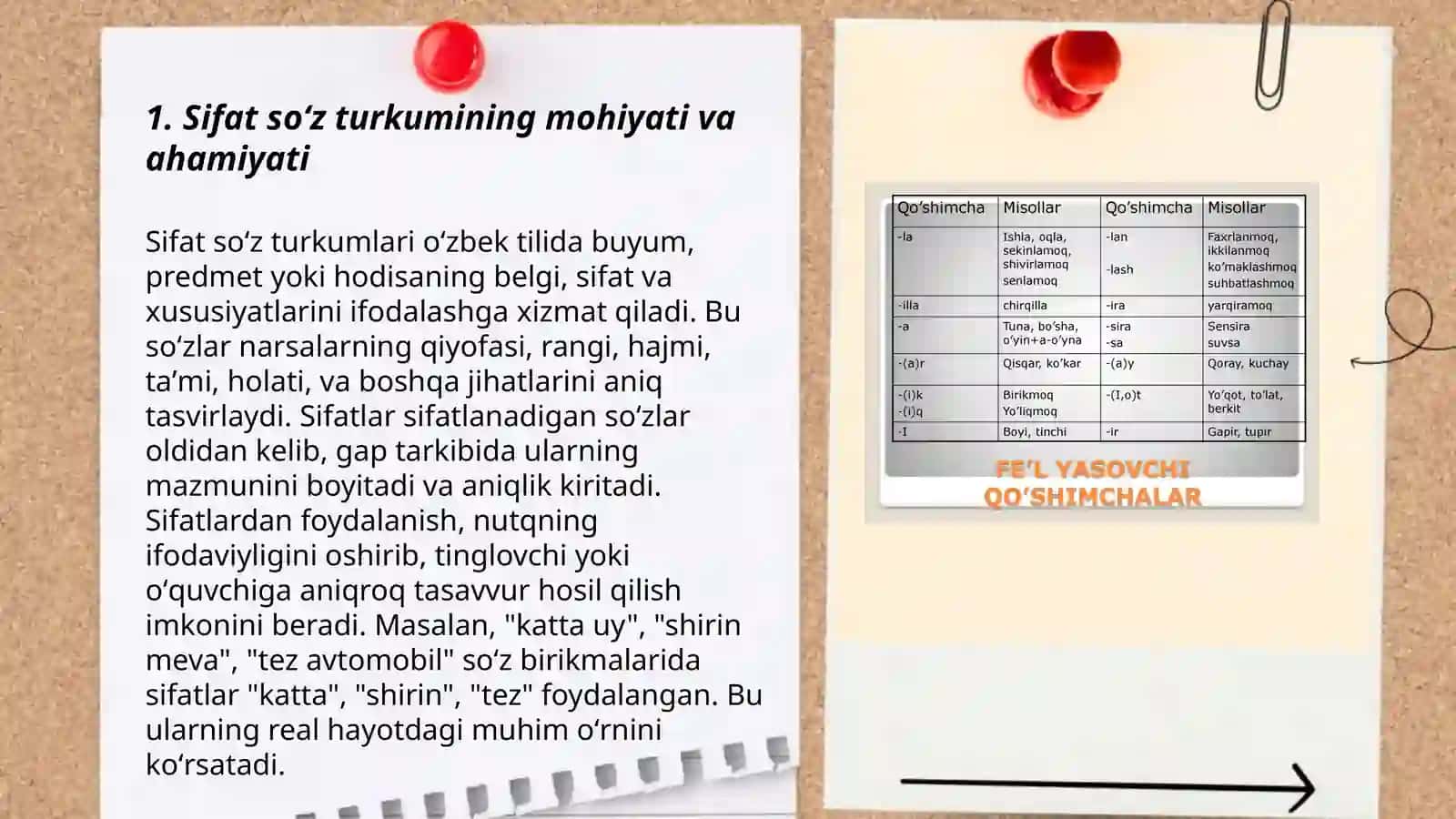 Sifat soʻz turkumini oʻrganishda interfaol usullarni qoʻllash 3