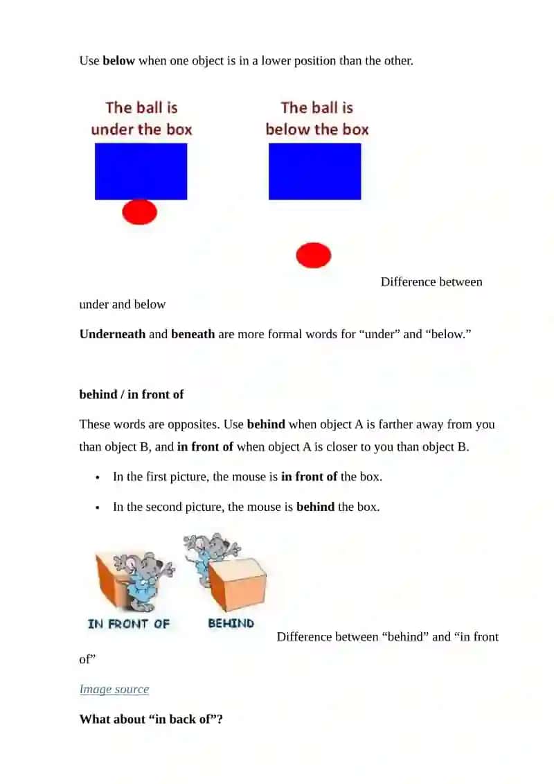 PREPOSITIONS OF PLACE 3