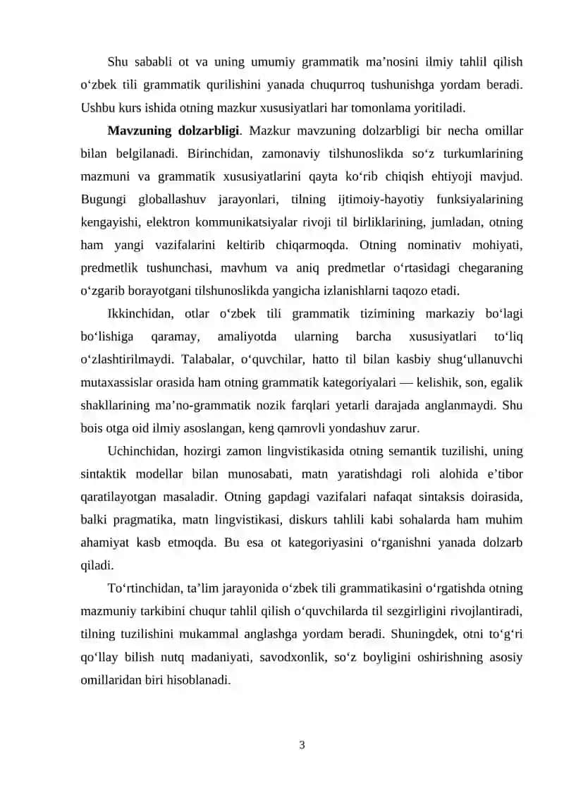 Ot va uning umumiy grammatik manosi 3