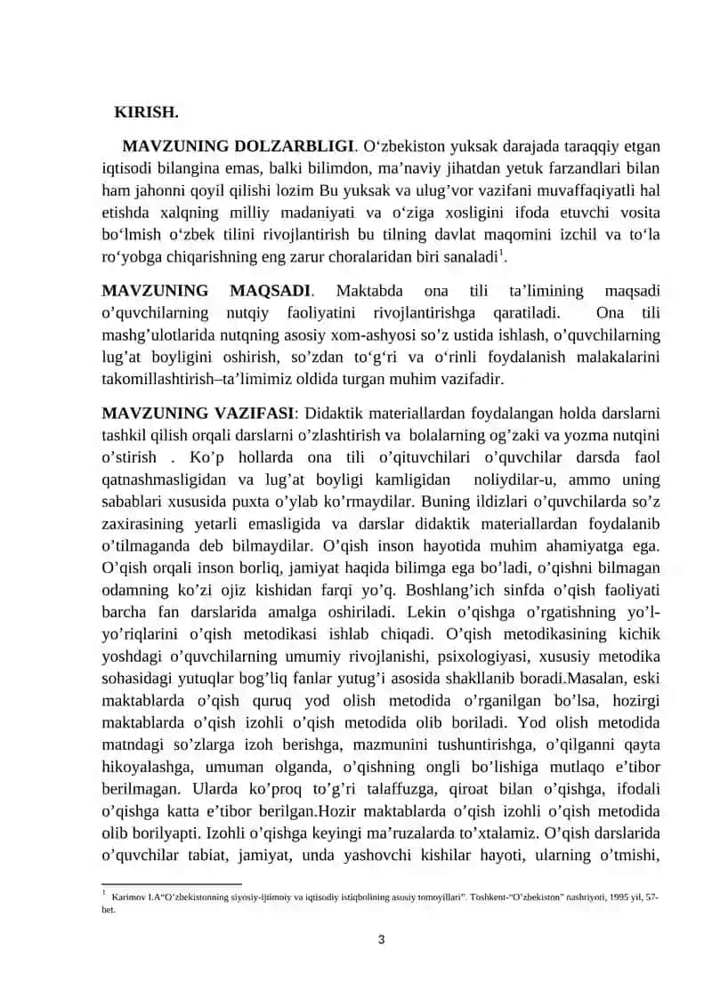 Dosyazova Lobarning ONA TILI OQITISH METODIKASI FANIDAN TAYYORLAGAN 3