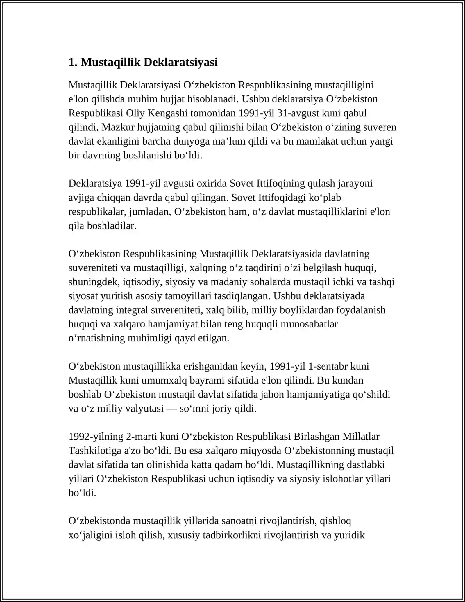 Mustaqillik Deklaratsiyasi 3