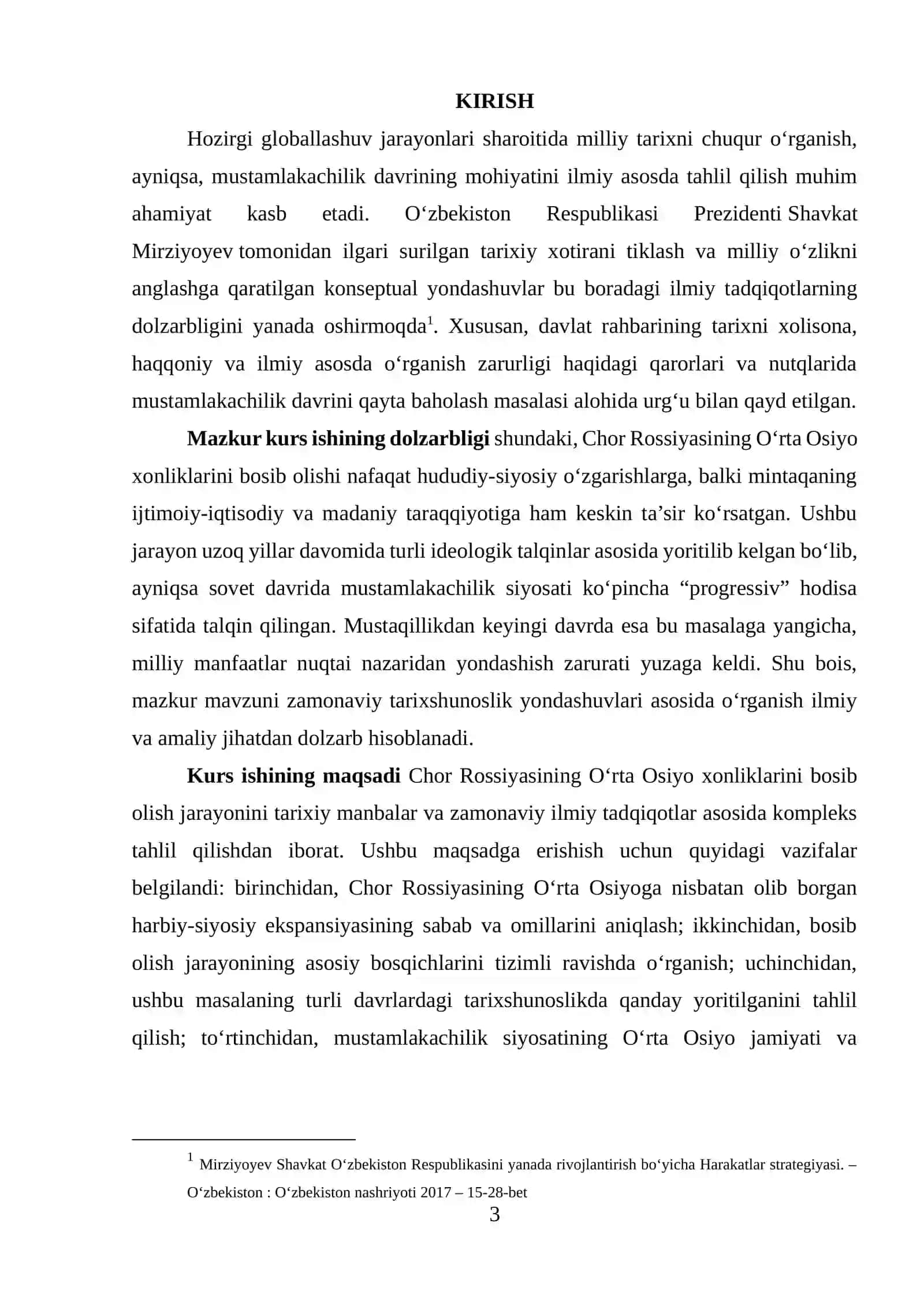 Chor Rossiyasining O‘rta Osiyo xonliklarini bosib olinishiga oid tadqiqotlar 3