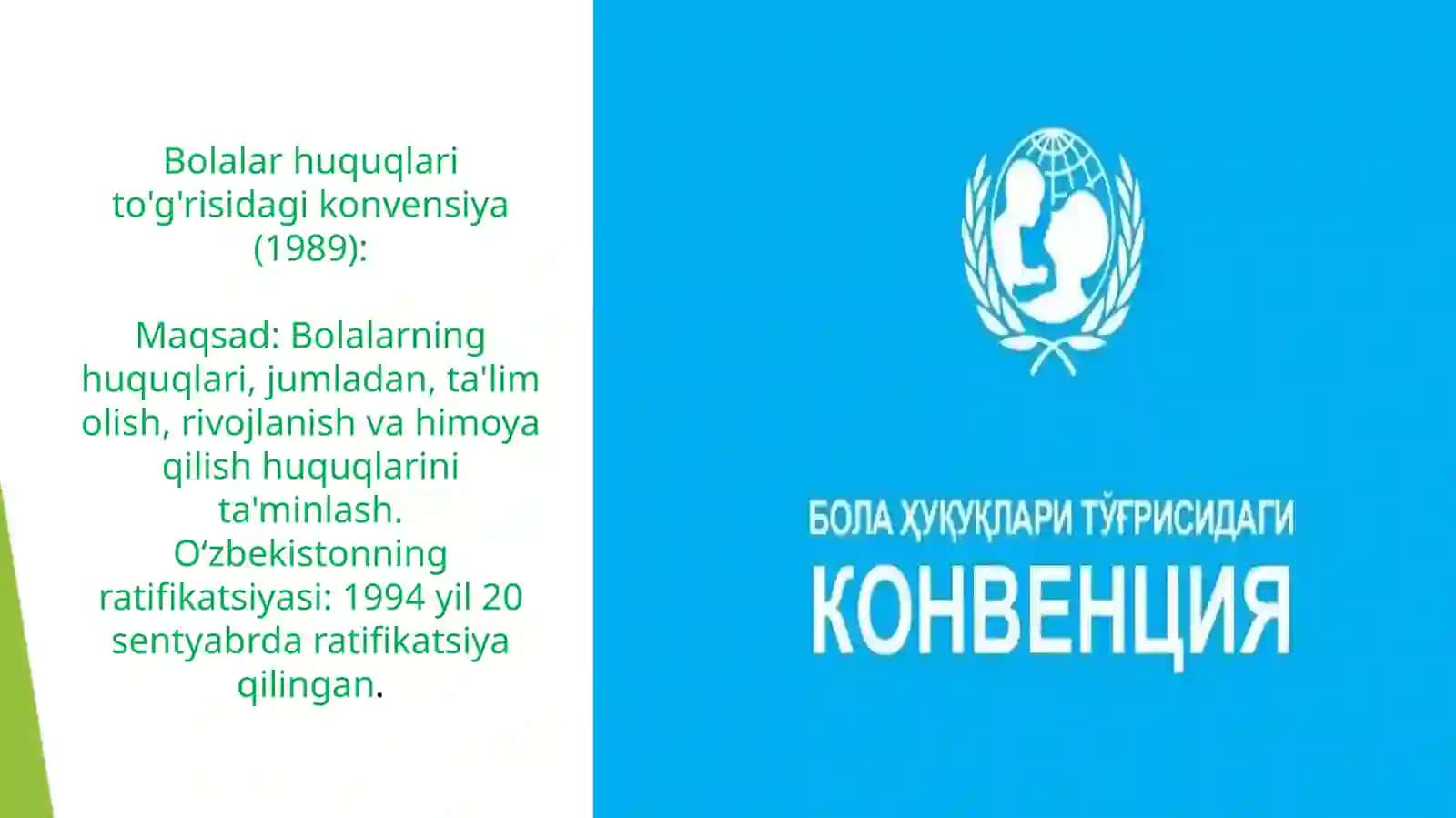 Oʻzbekiston tomonidan imzolangan konvensiyalar 3