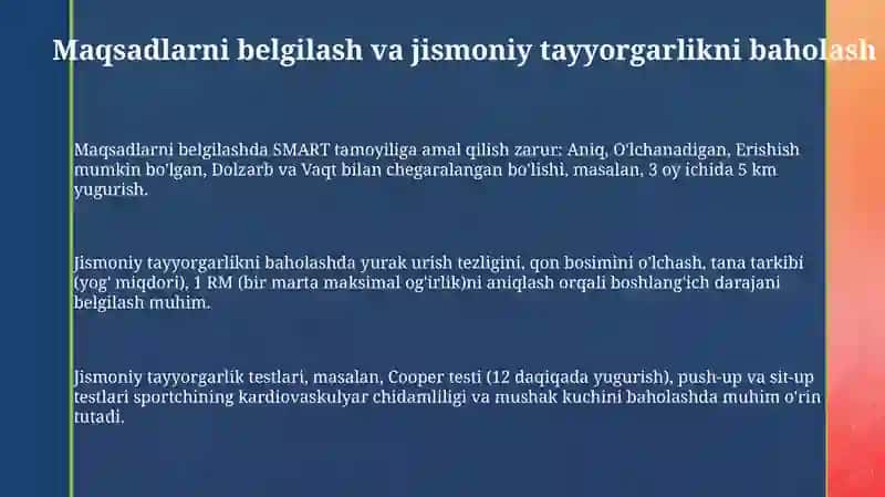 Mustaqil sport mashg‘ulotlari uchun asos 3