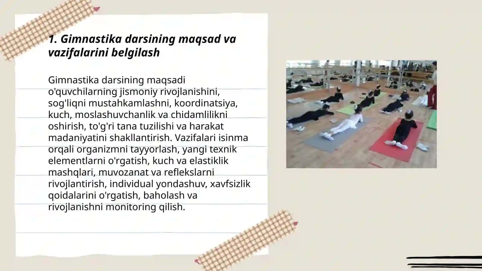 Gimnastika darslarini tashkil qilish va oʻtkazish 3