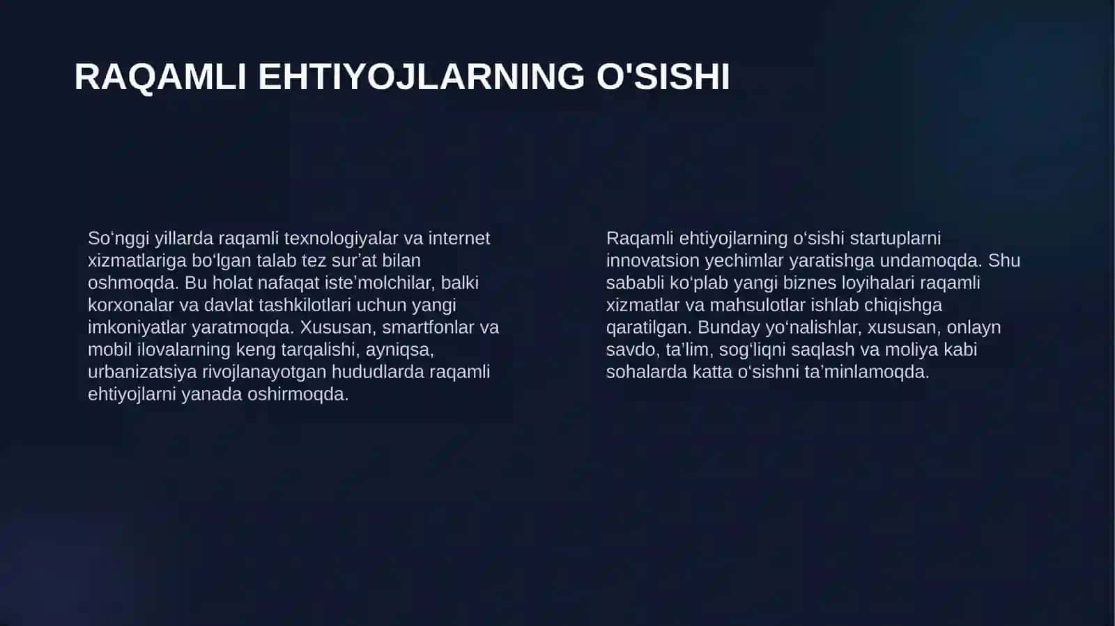 Moliyaviy texnologiyalar va sog'liqni saqlashdagi startuplarning o'sish sur'atlari 3