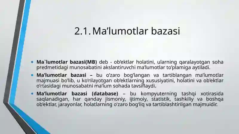 Ma’lumotlarbazasi 3