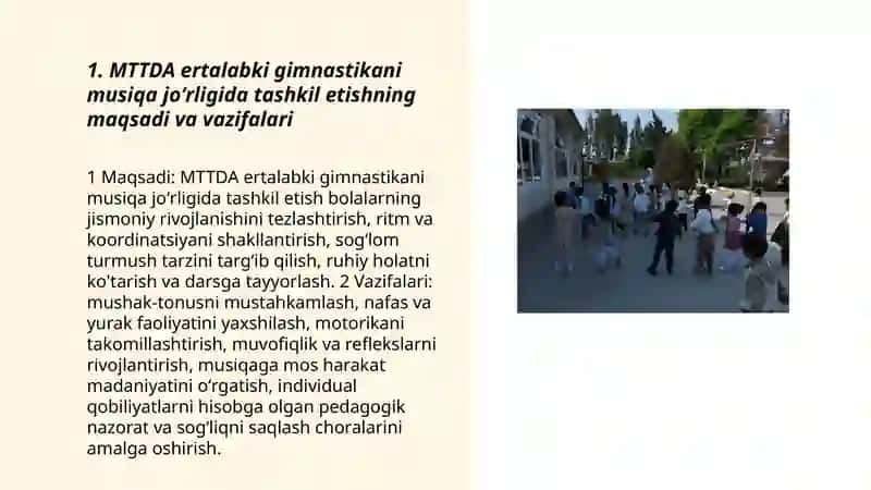 MTTDA ertalabki gimnastikani musiqa joʻrligida tashkil etish 3