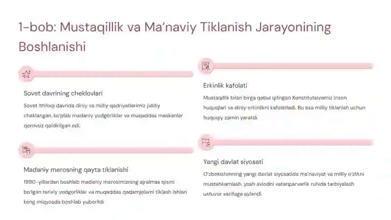 Mustaqillik Yillarida Diniy va Milliy Qadriyatların Tiklanishi 3