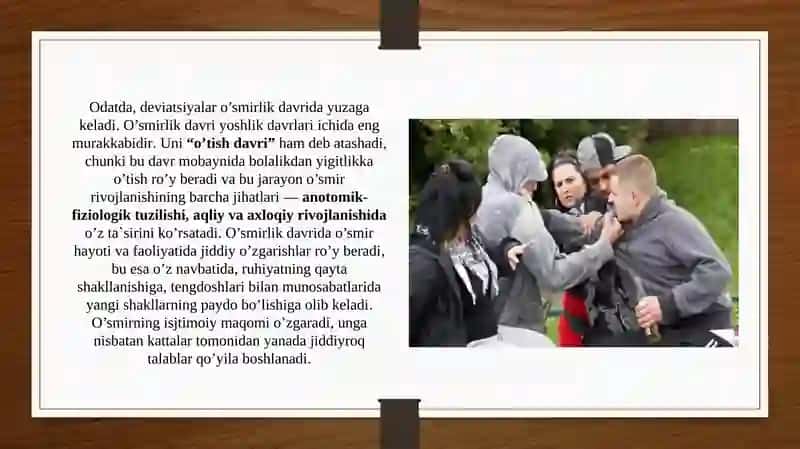 Deviand xulq-atvor ijtimoiy pedagogik muammo sifatida (TAQDIMOT) 3