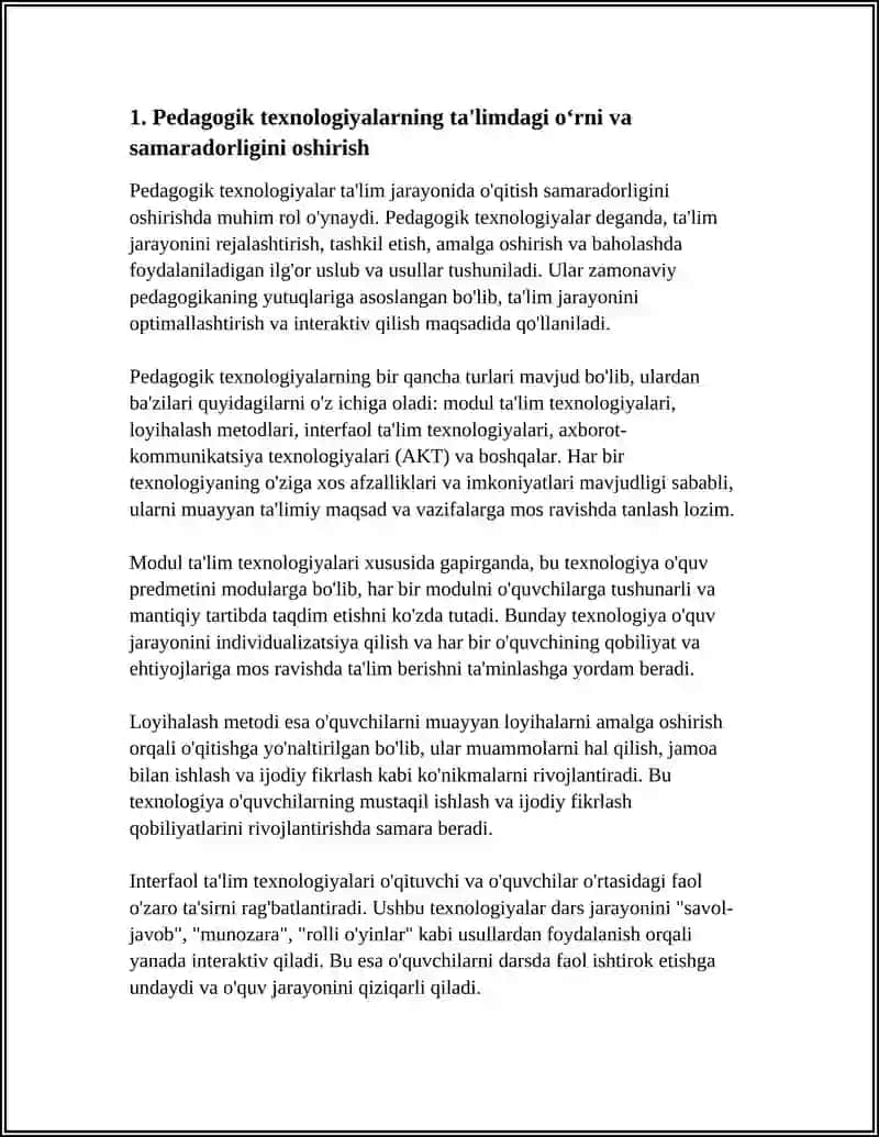 PEDAGOGIK TEXNOLOGIYANING TAʼLIMDAGI OʻRNI 3
