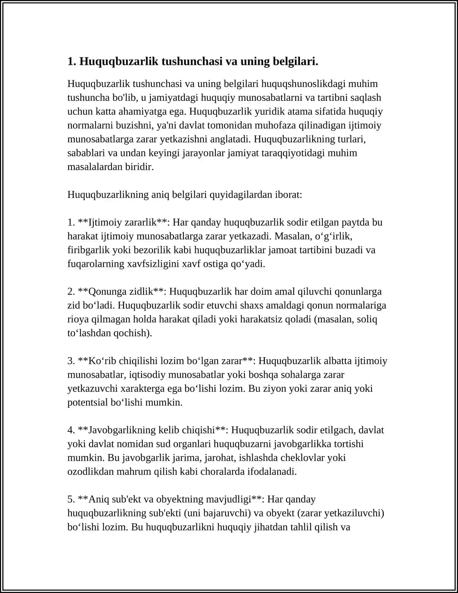 JINOYATNI KVALIFIKATSIYA QILISHDA JINOYAT BELGILARI AHAMIYATI 3