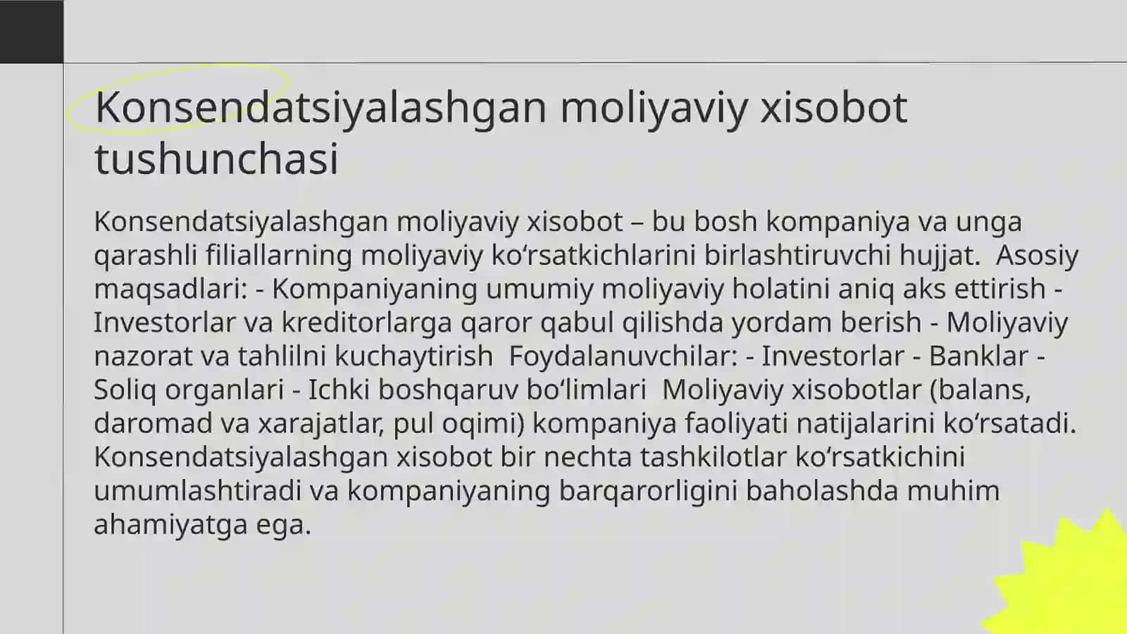 Konsendatsiyalashgan moliyaviy xisobot auditining xususiyatlari 3