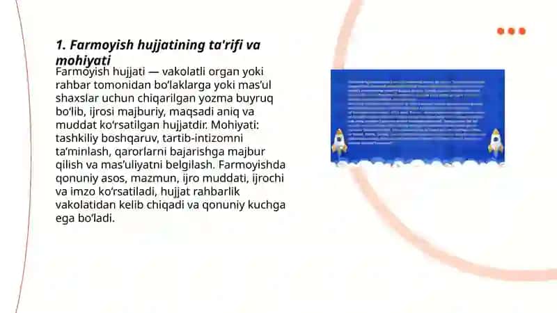 Farmoyish hujjatlari va ularning turlari 3