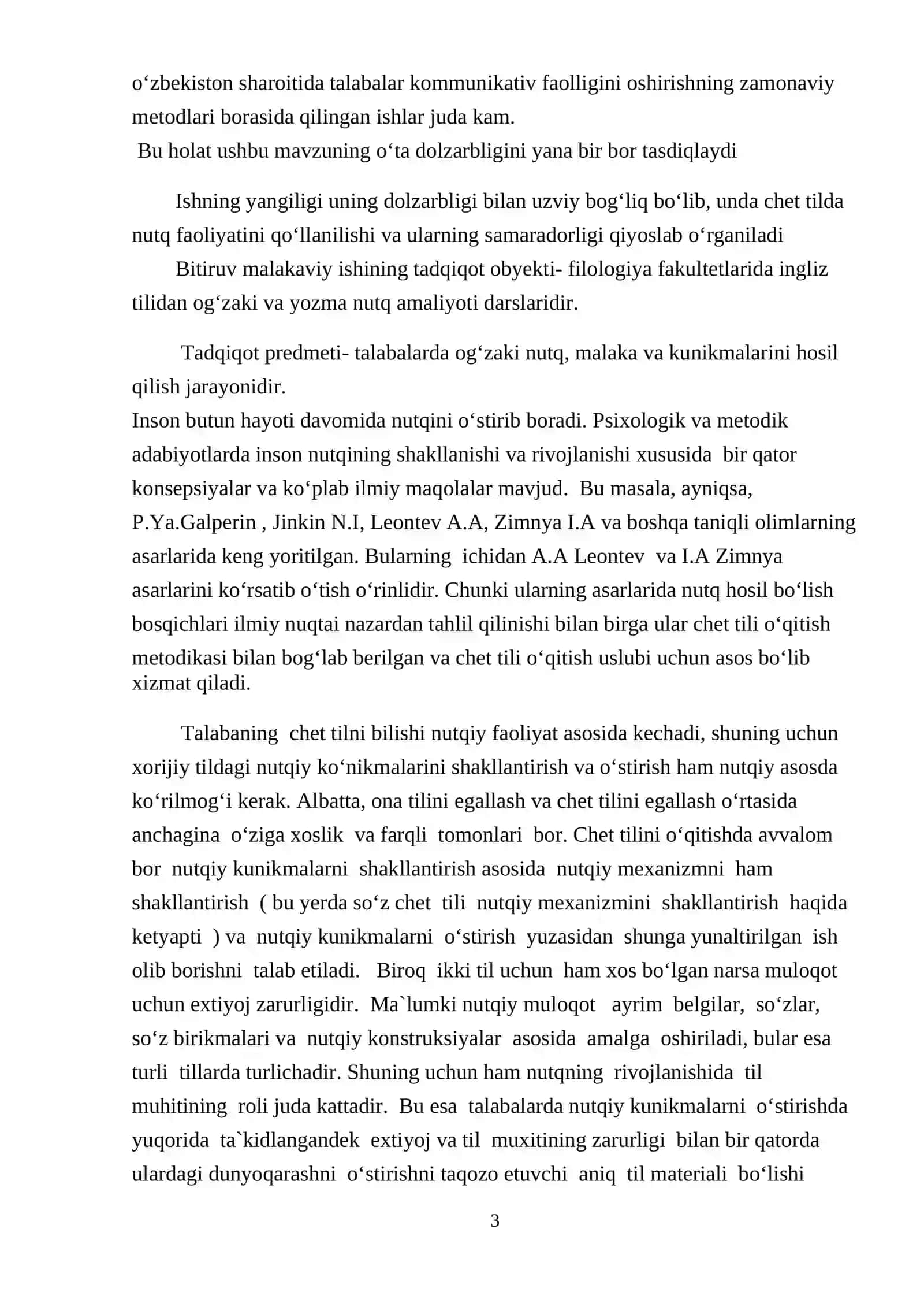 Chet tilida kommunikativ faoliyatning Psixolingvistik, lingvodidaktik xususiyatlari 3