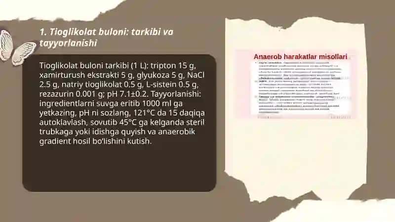Anaerob mikroblarni oʻstirish uchun oziq muhitlar 3