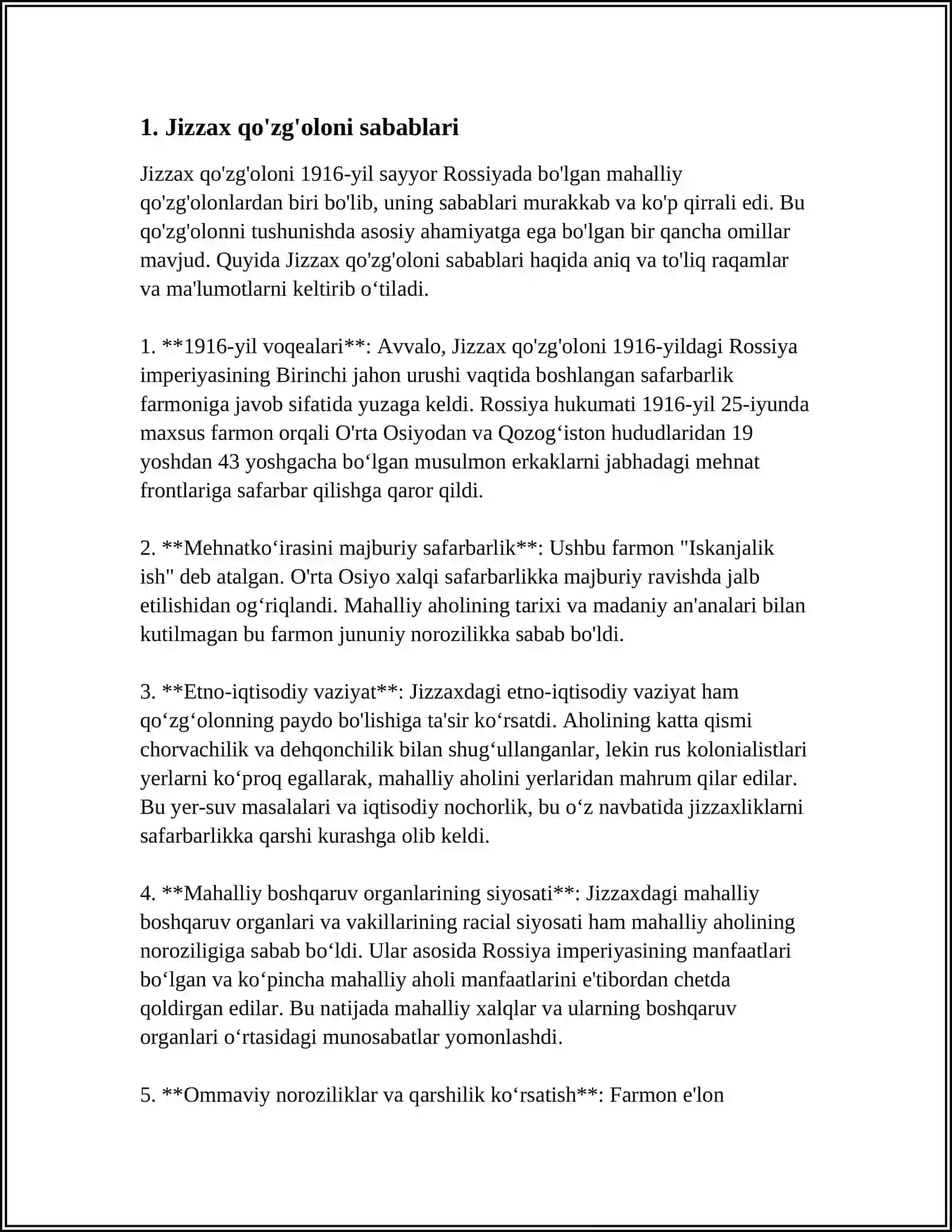 1916 YILDAGI JIZZAX QO'ZG'OLONI 3
