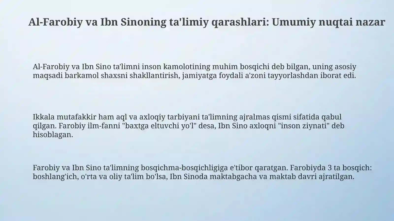 Abu Nasr Farobiyning pedagogik gʻoyalari 3