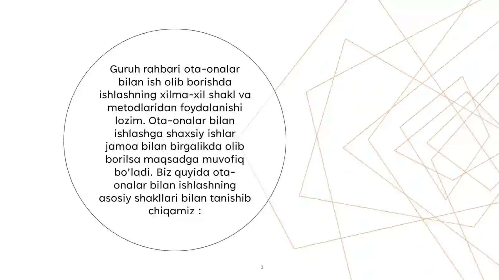 TA’LIM MUASSASASI O’QUVCHILARNING OTA-ONALARI BILAN OLIB BORILADIGAN ISHLAR SHAKL VA METODLARI 3