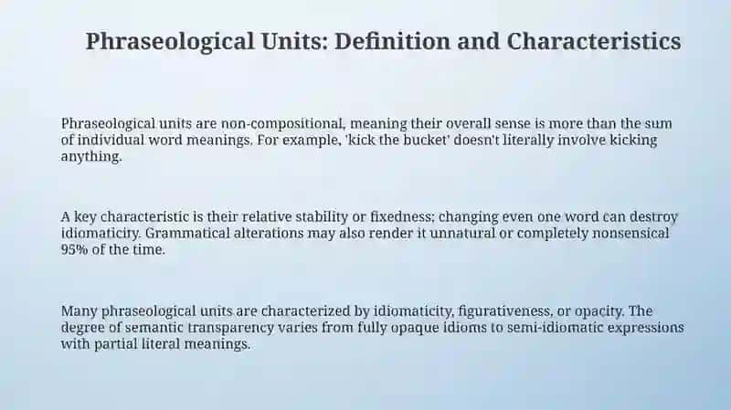 Understanding Phraseological Units 3