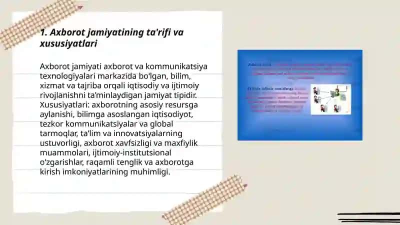 Axborotning jamiyatdagi òrni va ahamiyati 3