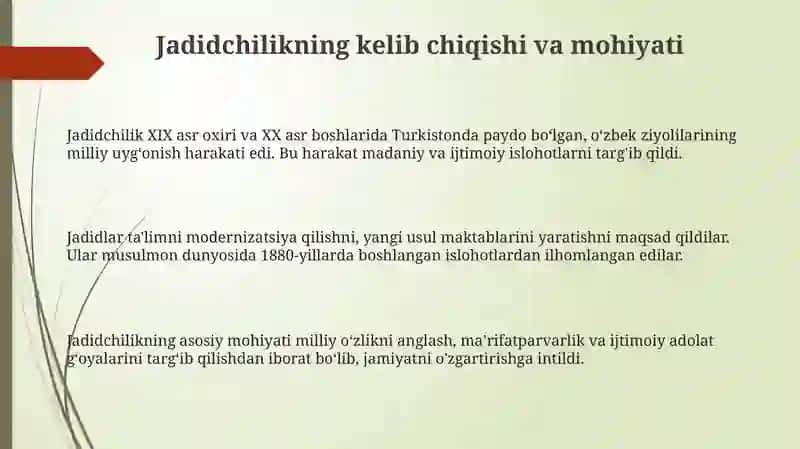 Jadid Ma'rifatparvarlarining O‘Lka Ijtimoiy-Ma’naviy Hayotida Tutgan O‘rni 3