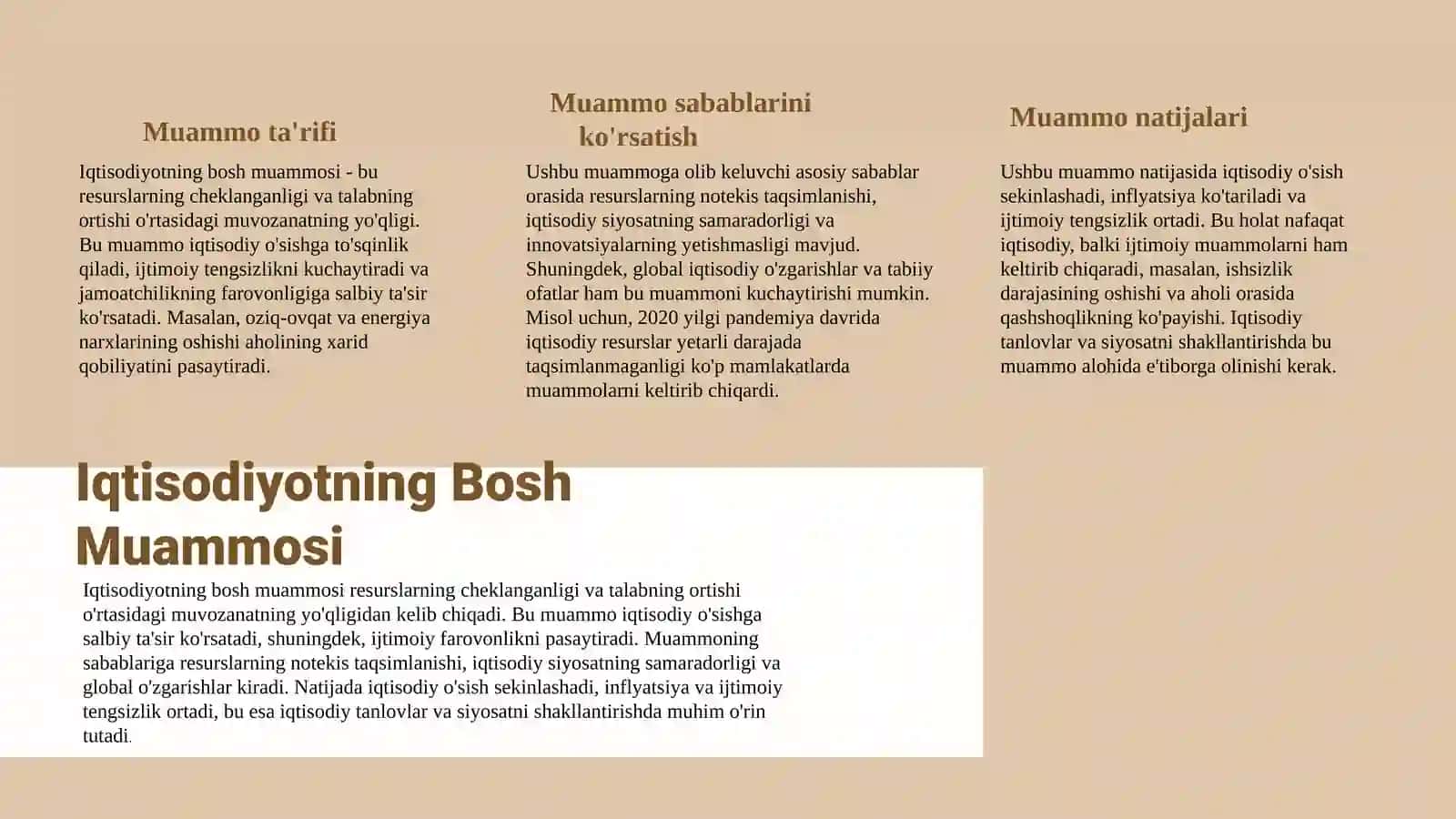 Iqtisodiyotning bosh muammosi 3