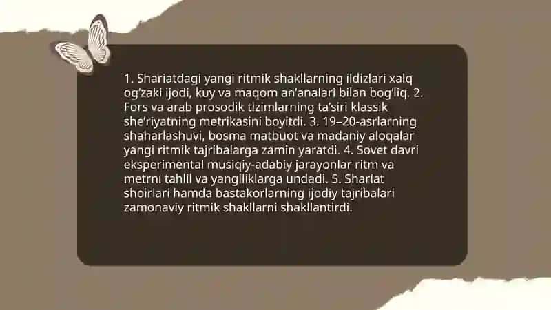Shariatda yangi ritmik shakllarning paydo boʻlishi 3