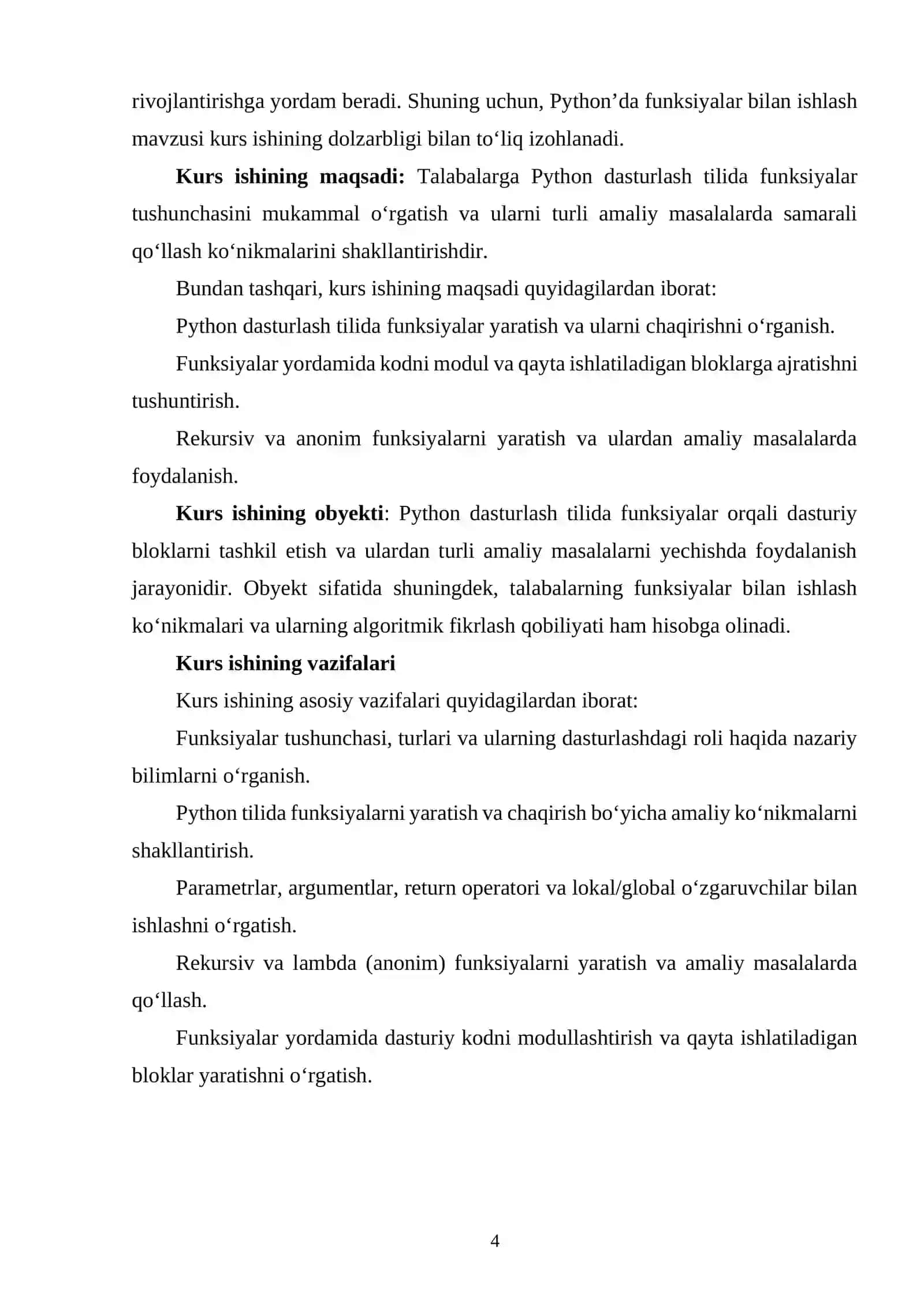 PYTHONDA FUNKSIYA TUSHUNCHASI VA ULAR BILAN ISHLASH 3