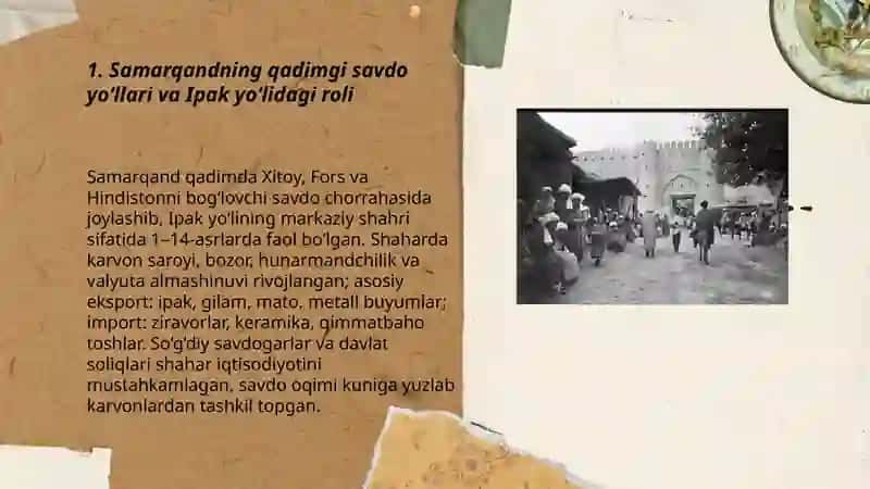 Samarqandning qadimgi iqtisodiyoti va bozor munosabatlari 3
