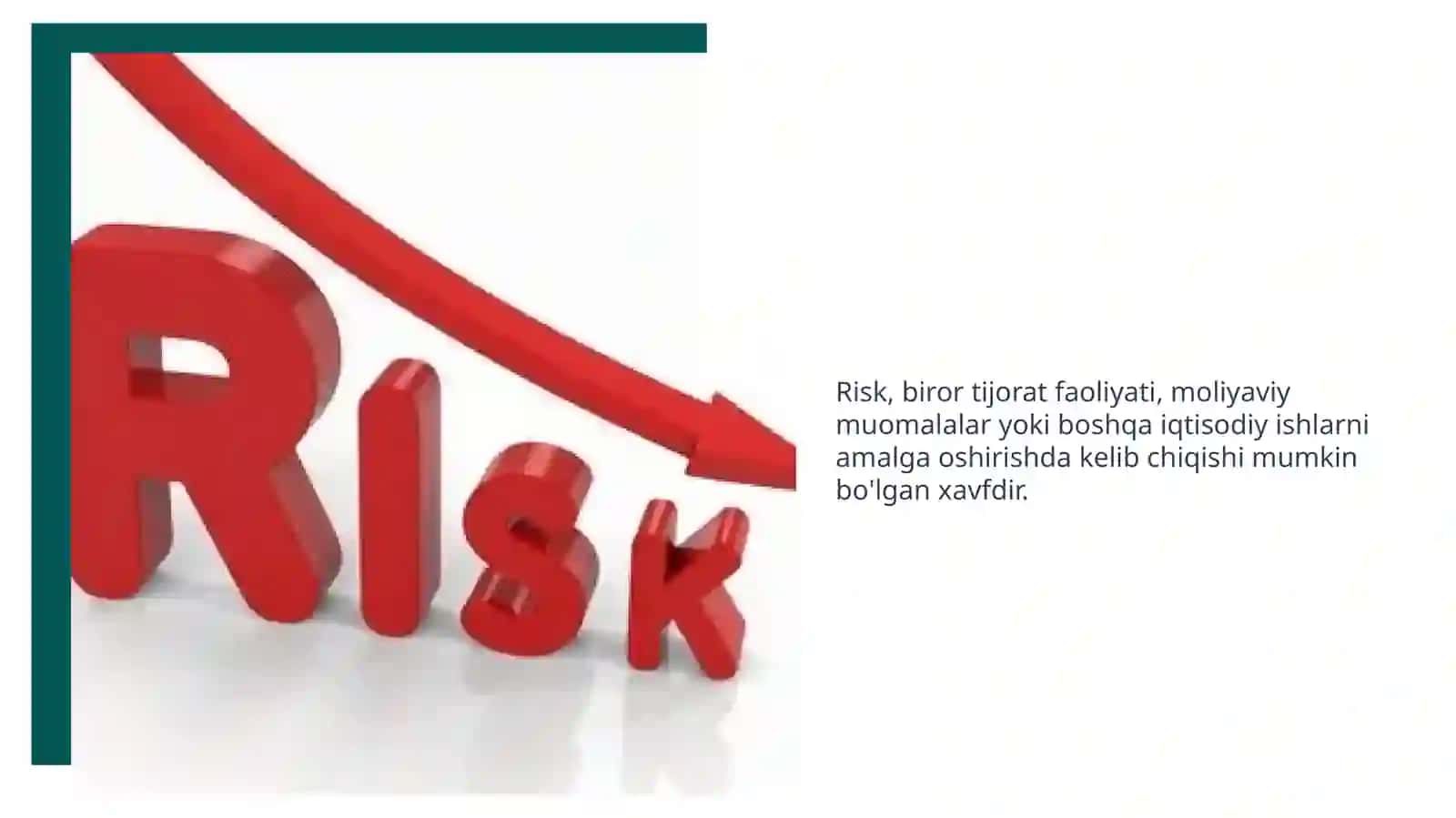 Risk va qaytimning mohiyati va hisoblanishi 3