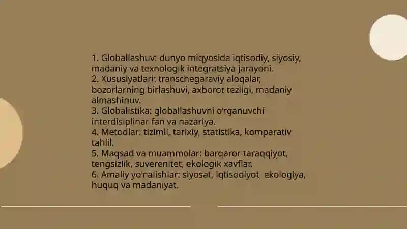 Glaballashuv glabalistika va barqaror taraqqiyot jarayonlarining mohiyati 3