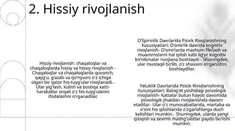 OʻSpirinlik Va Yetuklik Davrlarida Psixik Rivojlanishning Xususiyatlari 3