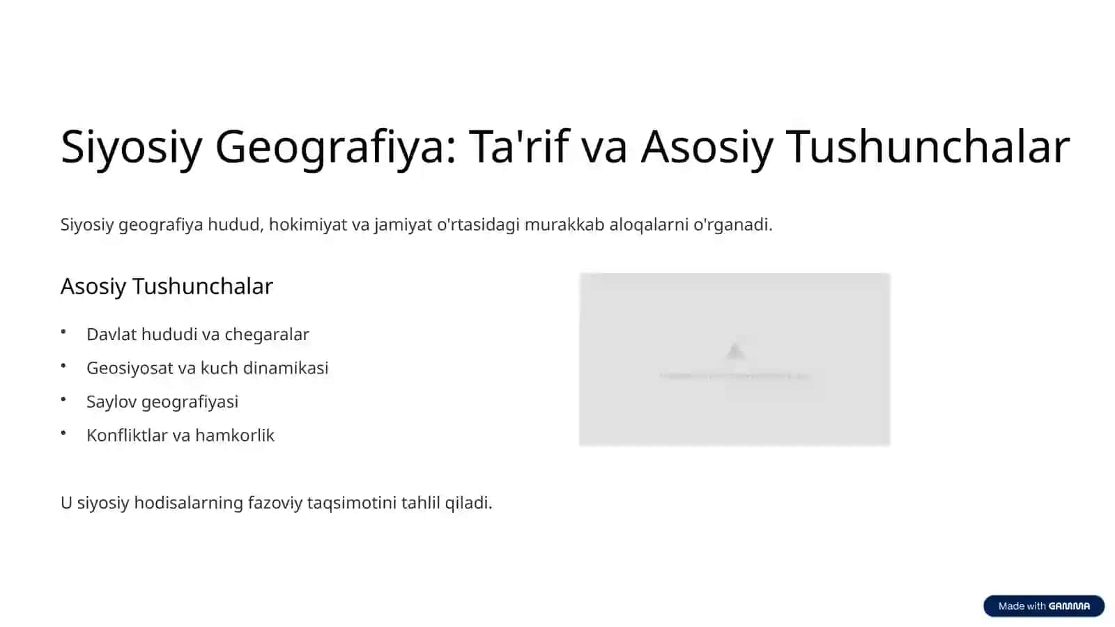Mintaqaviy Siyosat va Iqtisodiy Geografiya 3