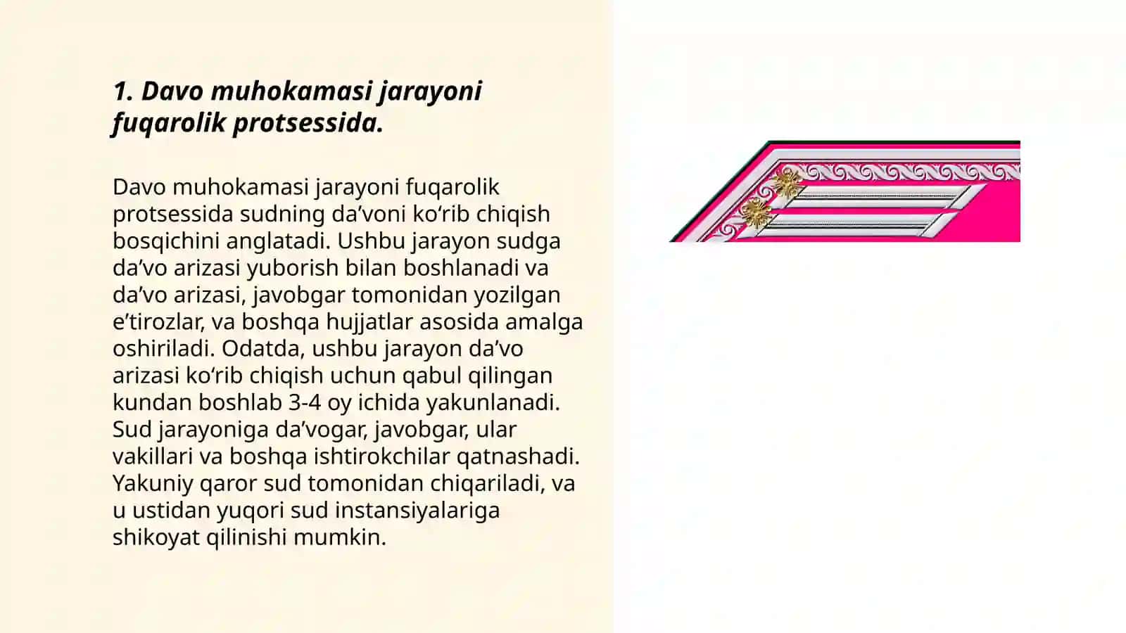 Fuqarolik protsessida davo 3